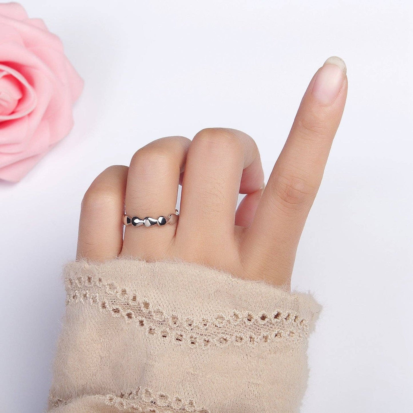 Aim Eternal - 16K Gold Filled Molten Drop Sideway Minimalist Ring