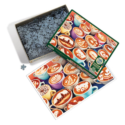 Outset Games and Cobble Hill Puzzles - BaristArt 1000pc puzzle