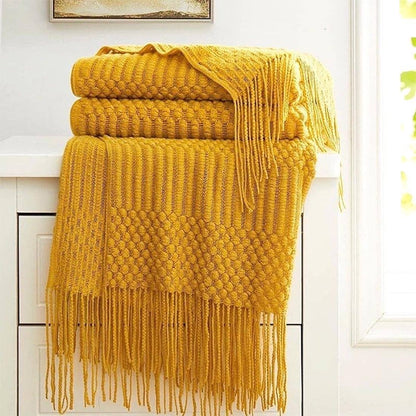 Fennco Styles - Waffle Stripe 50x60 Inch Throw Blanket