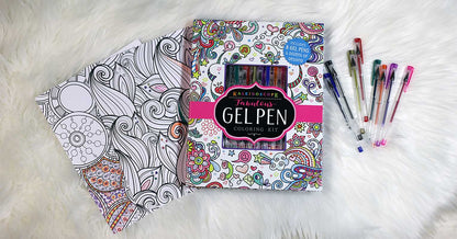 Simon & Schuster - Kaleidoscope: Fabulous Gel Pen Coloring Kit by Editors of Silver Dolphin Books