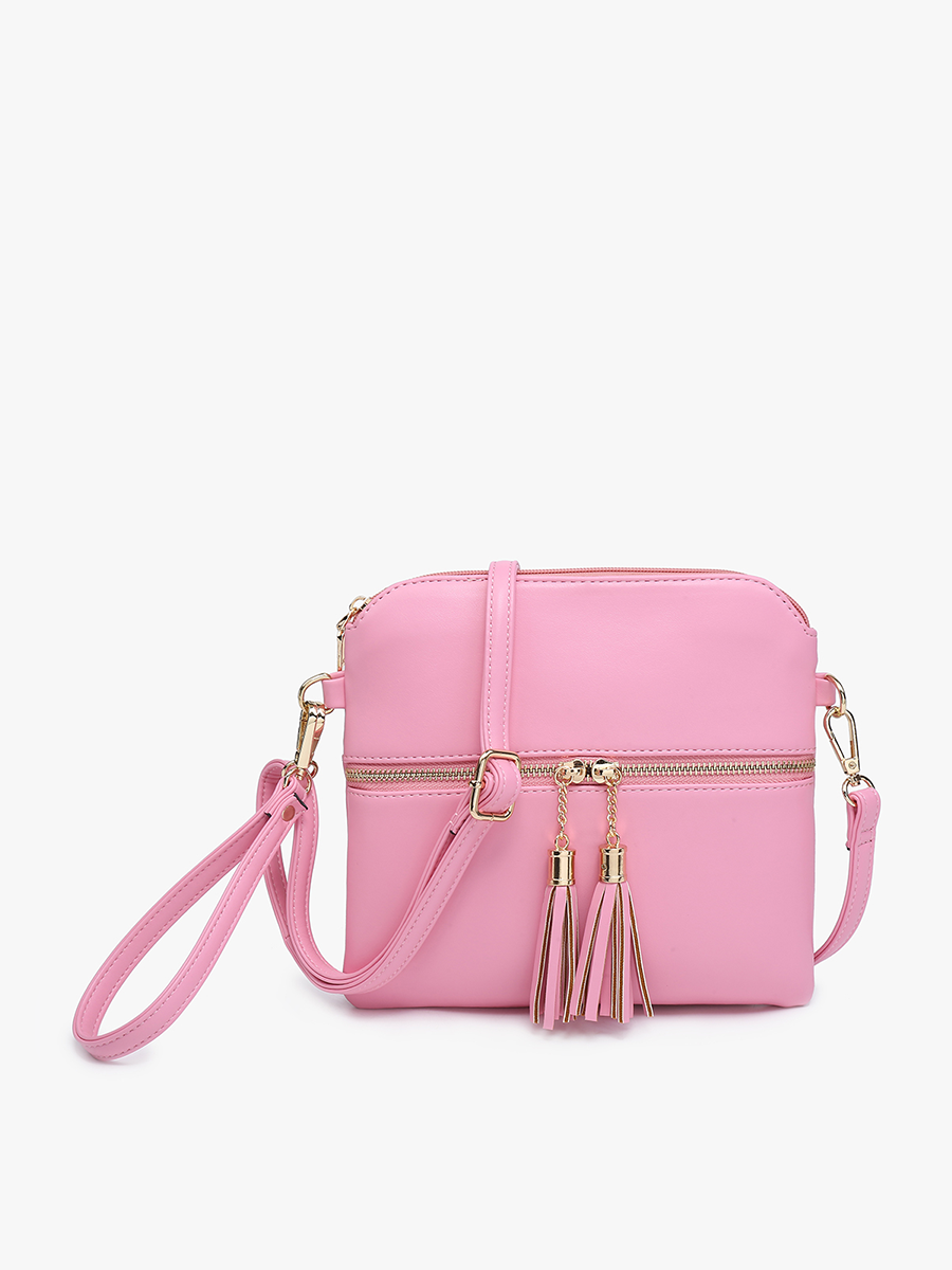 Jen & Co. - M1785 Tara Double Zip Crossbody Bag/Wristlet