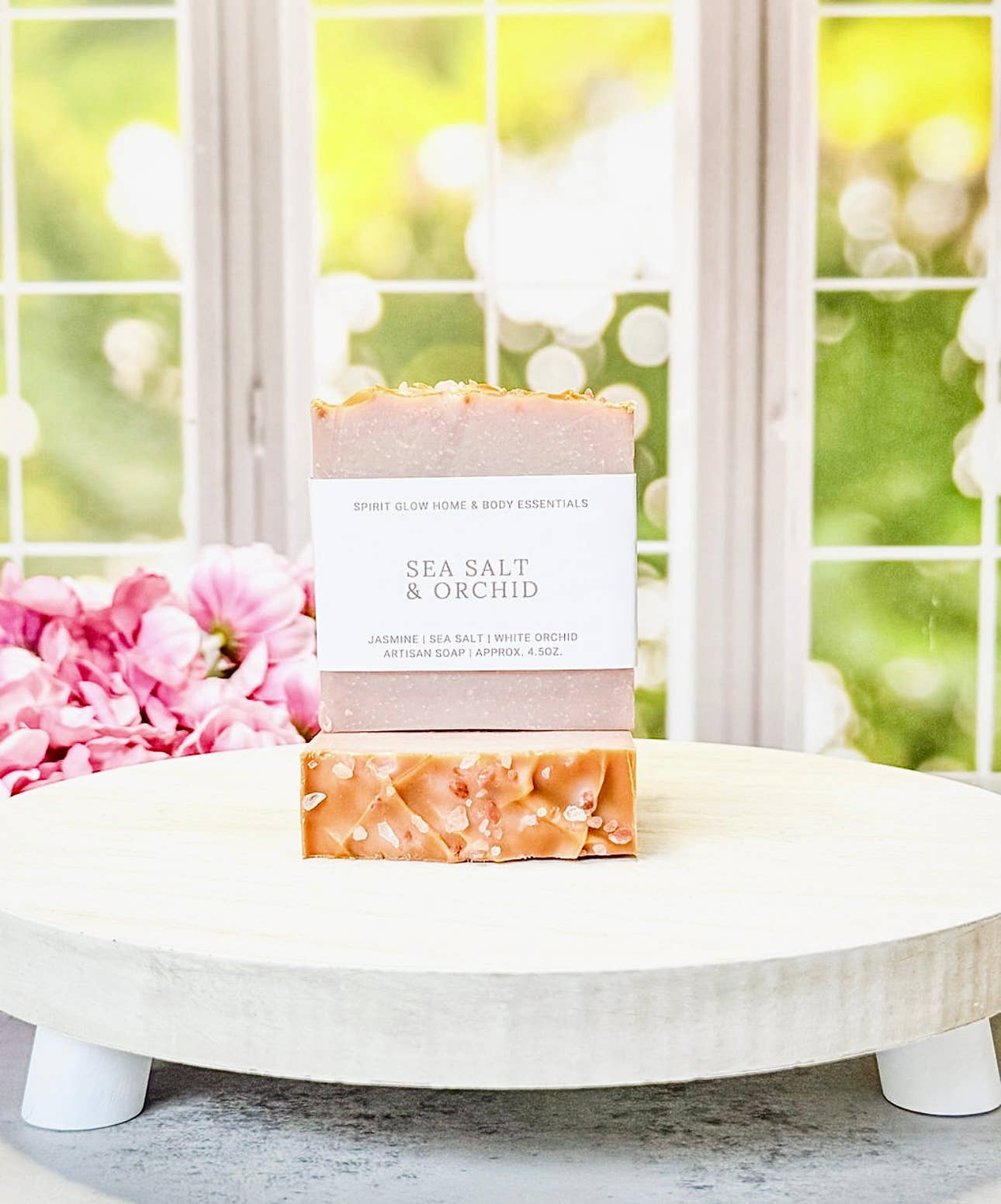 Spirit Glow Home & Body Essentials - Sea Salt & Orchid- Handcrafted Artisan Soap Bar