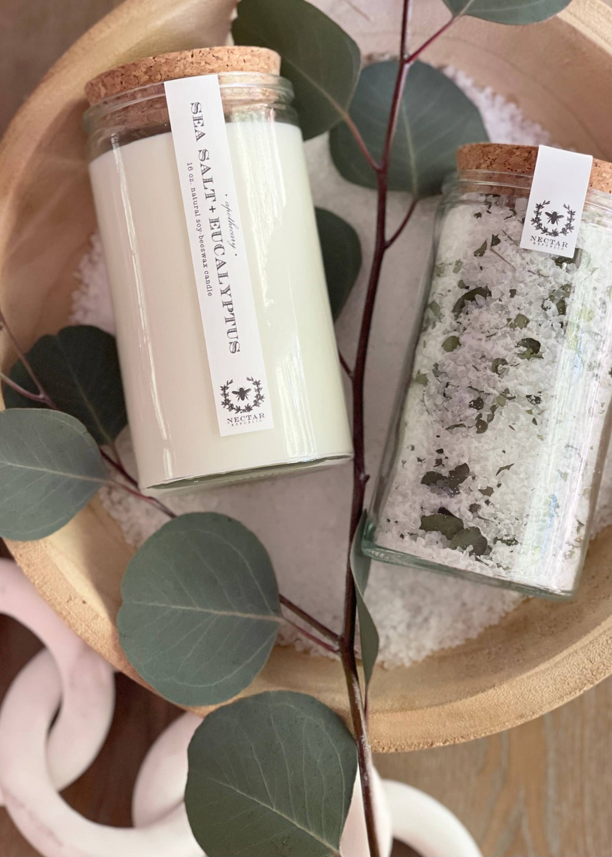 NO107 Nectar Republic - Sea Salt + Eucalyptus Bath Soak Tube | gift spa aromatherapy