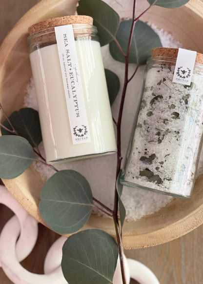NO107 Nectar Republic - Sea Salt + Eucalyptus Bath Soak Tube | gift spa aromatherapy