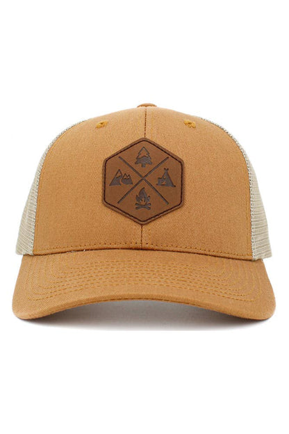 Hana - Outdoor PU patch mesh baseball cap