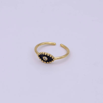 Aim Eternal - Minimalist 24K Gold Filled Beaded Evil Eye with Crystal Zirc