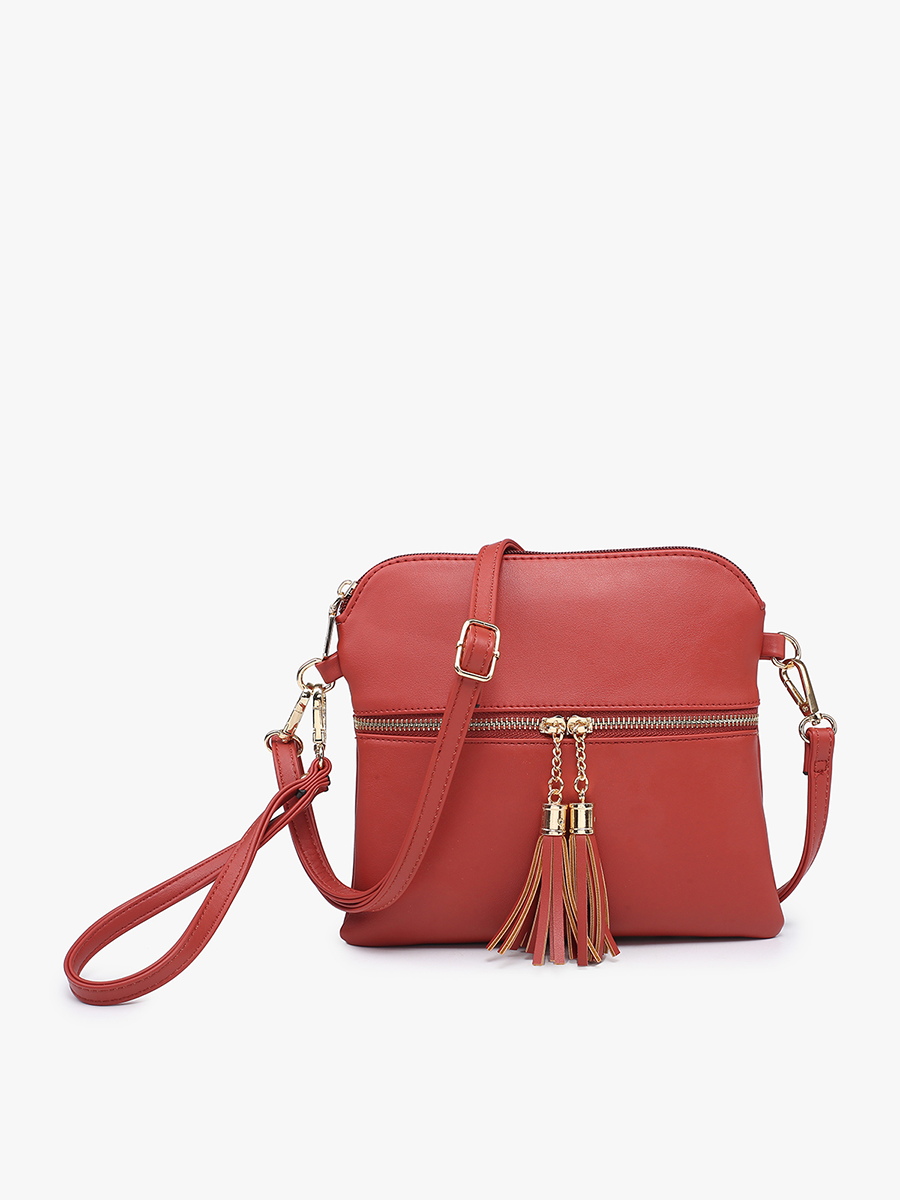 Jen & Co. - M1785 Tara Double Zip Crossbody Bag/Wristlet