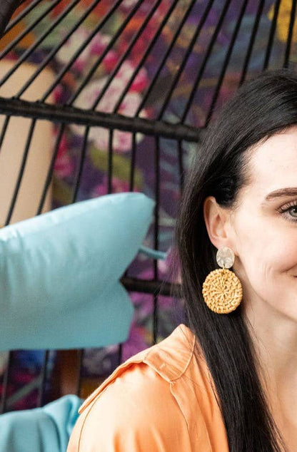 Spiffy & Splendid - Dominica Earrings - Dark Rattan // Resort, Gifts, Jewelry