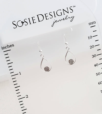 SD101 Sosie Designs - Sterling Silver Teardrop Earrings - Labradorite