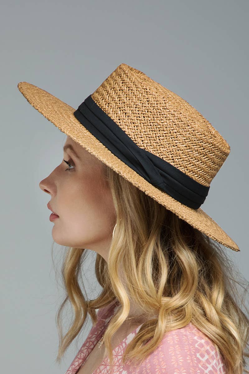 Urbanista - Folded Trim Boater Hat