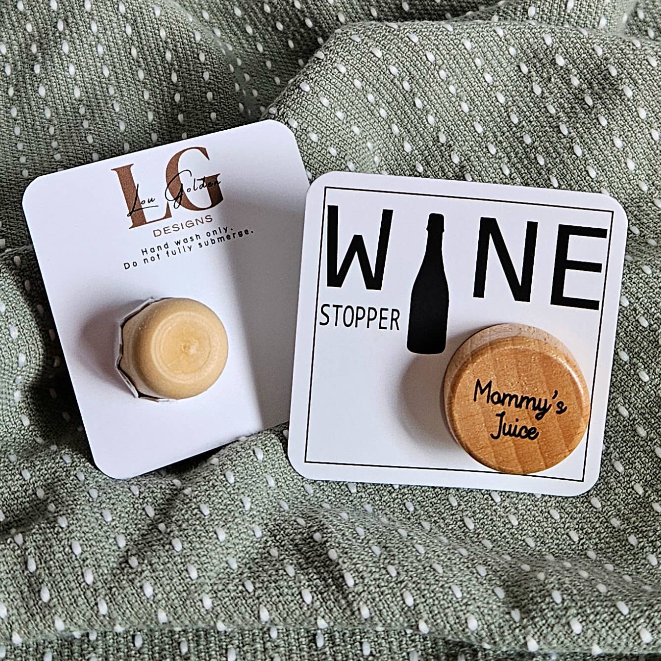 Lou Golden Designs - Mommy's Juice Wine Stopper