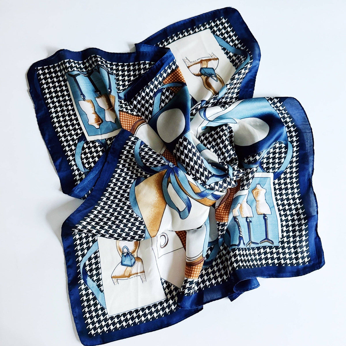 Ellison+Young - Silky Muse Satin Square Scarf - Chic Silky Scarf For Hair, Neck, Or Bag Styling