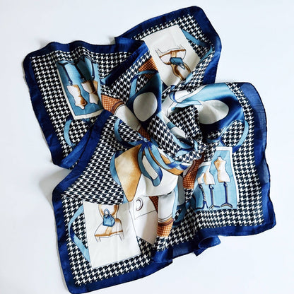 Ellison+Young - Silky Muse Satin Square Scarf - Chic Silky Scarf For Hair, Neck, Or Bag Styling