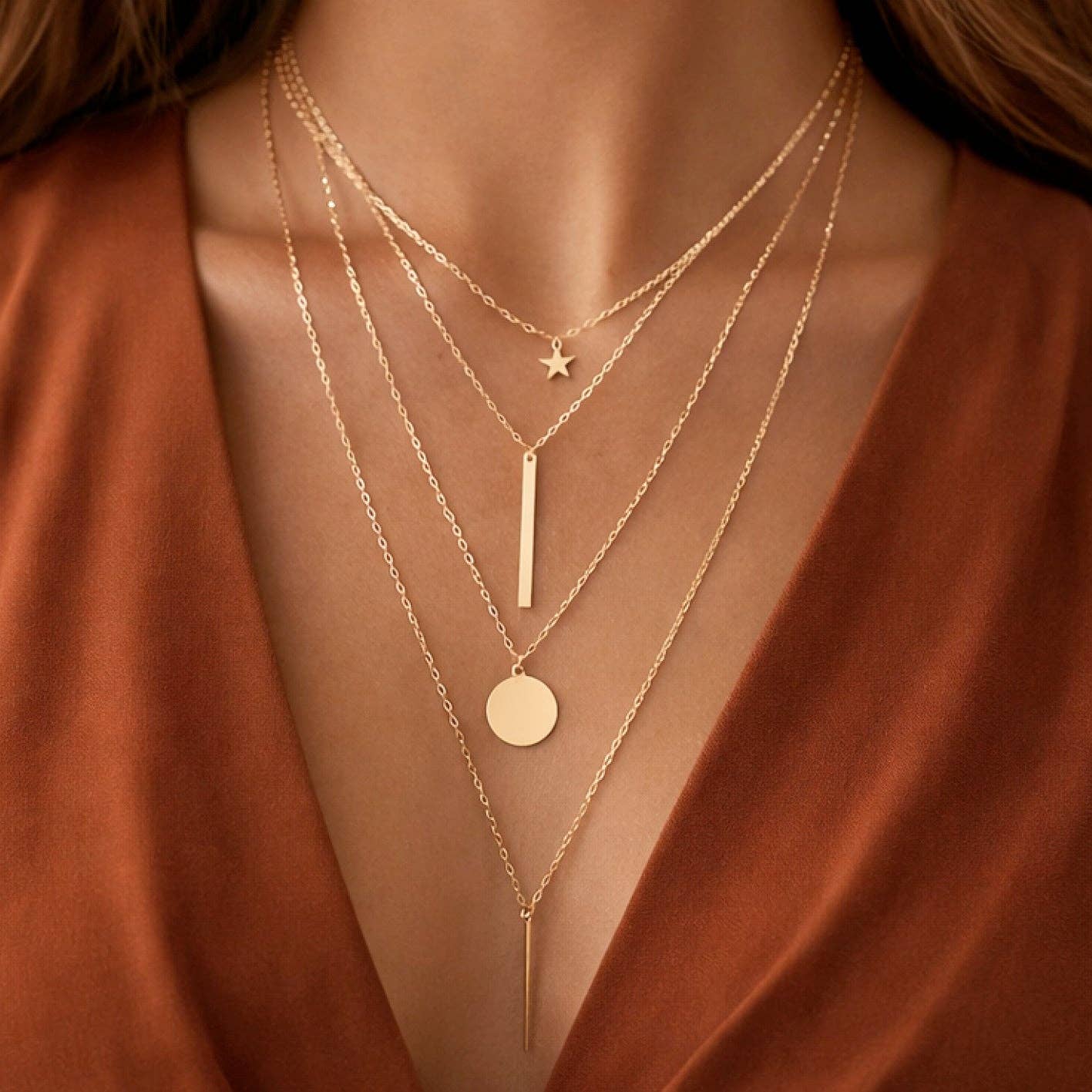 MA212 Mia Accessories - 18K Gold Plated Waterproof Stainless Steel Chain Necklace - 7566