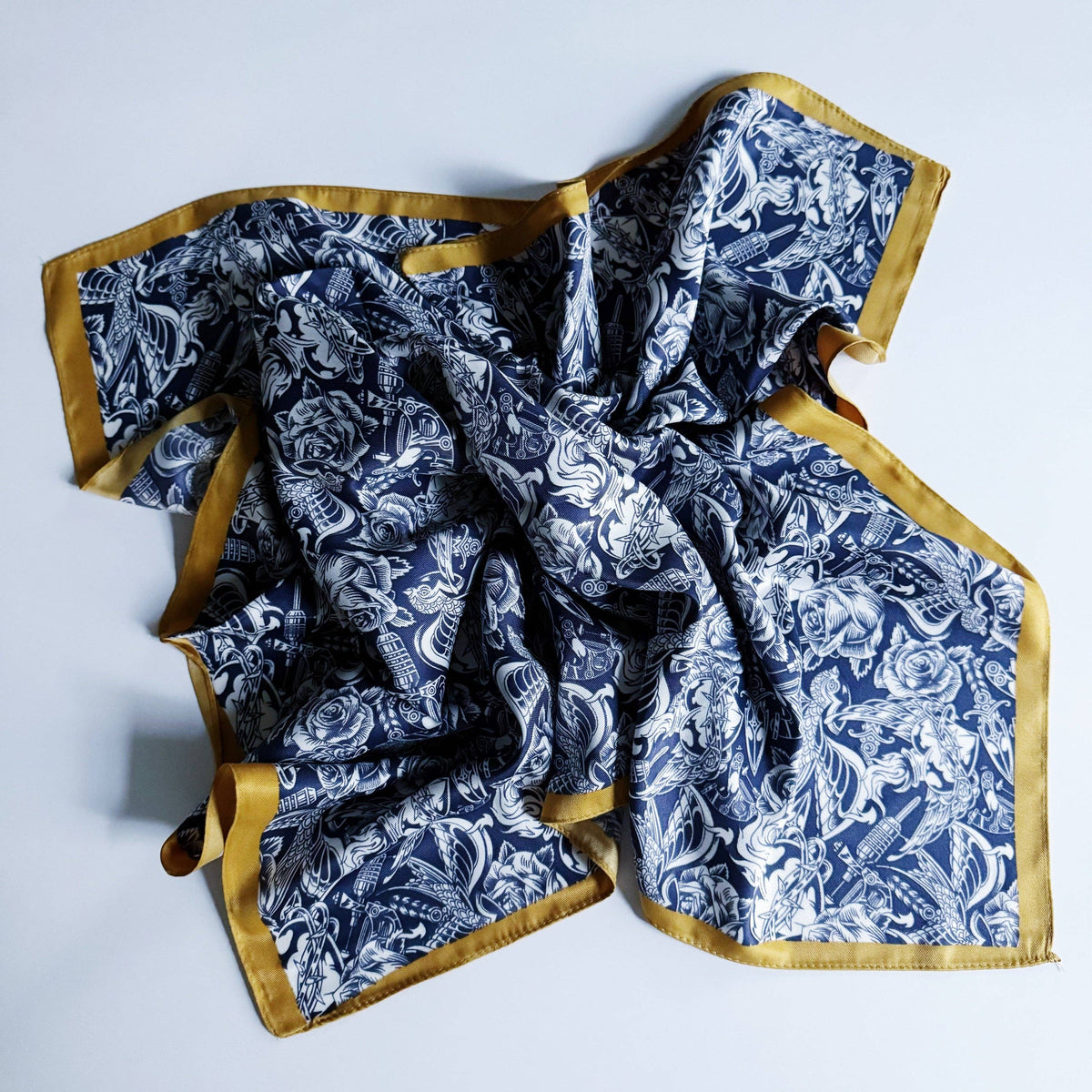 Ellison+Young - Silky Muse Satin Square Scarf - Chic Silky Scarf For Hair, Neck, Or Bag Styling