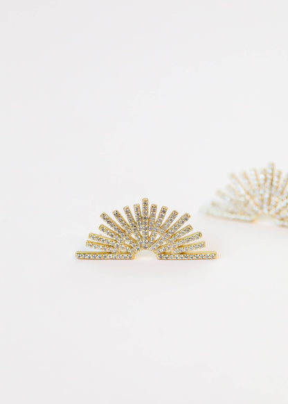 JaxKelly - Celestial - Sunburst - Gold Earrings