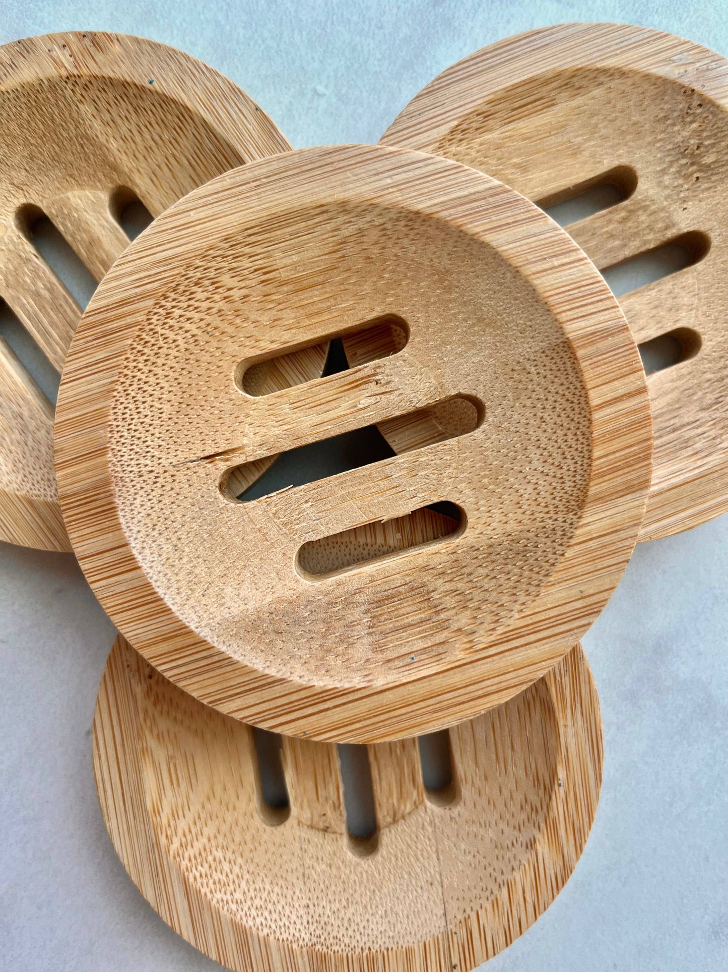 Rayne Refillery - Bamboo Soap Dish - Eco-Friendly Round Soap Holder for Bathroom