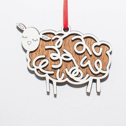 The Little Ornament Shop - Sheep Christmas Ornament