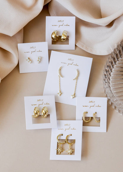JaxKelly - Celestial - Starburst Mini Hoop - Gold Earrings