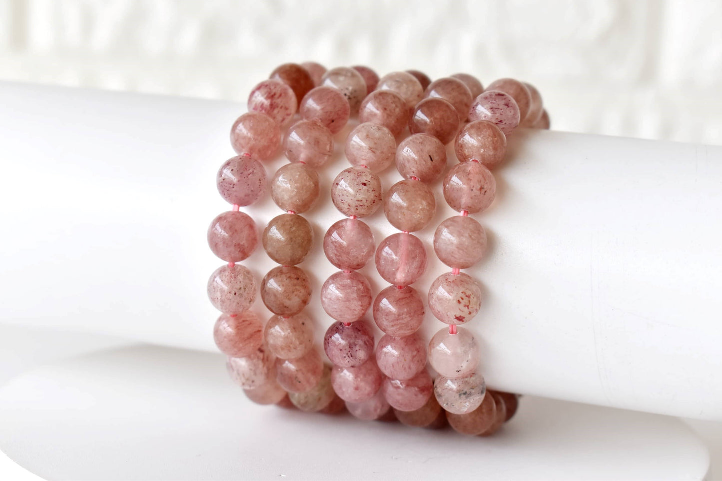 Soothing Crystals - Strawberry Quartz Bracelet (Enhancing and Intuition )