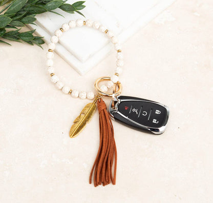 Aili's Corner - Boho Stone Key Ring Bracelet