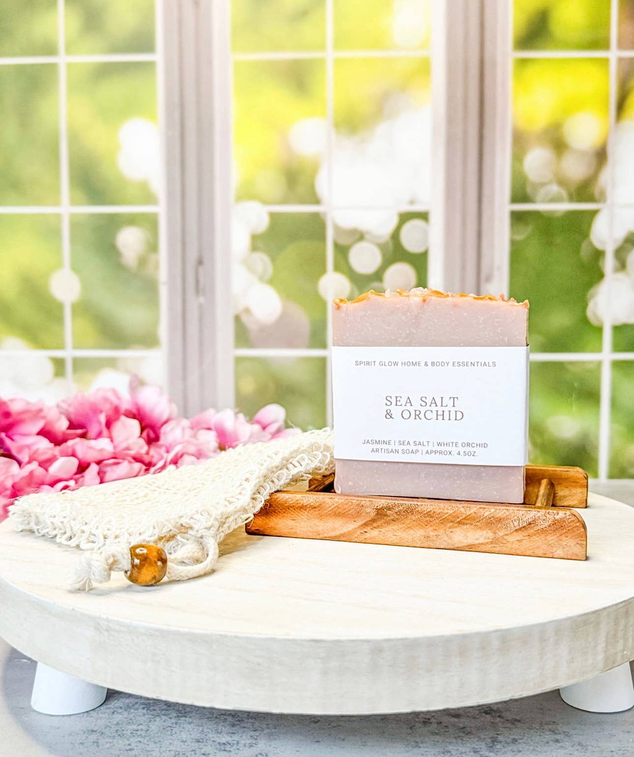 Spirit Glow Home & Body Essentials - Sea Salt & Orchid- Handcrafted Artisan Soap Bar
