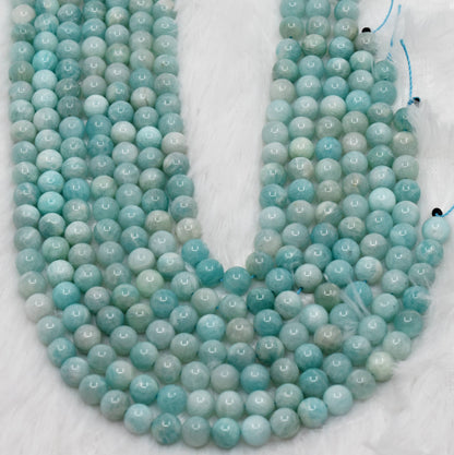 Soothing Crystals - Amazonite Round Beads, 4mm,6mm, 8mm,10mm Project For Beads