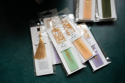 Dège Creative - Sage Green Moon Phases & Geode Bookmark