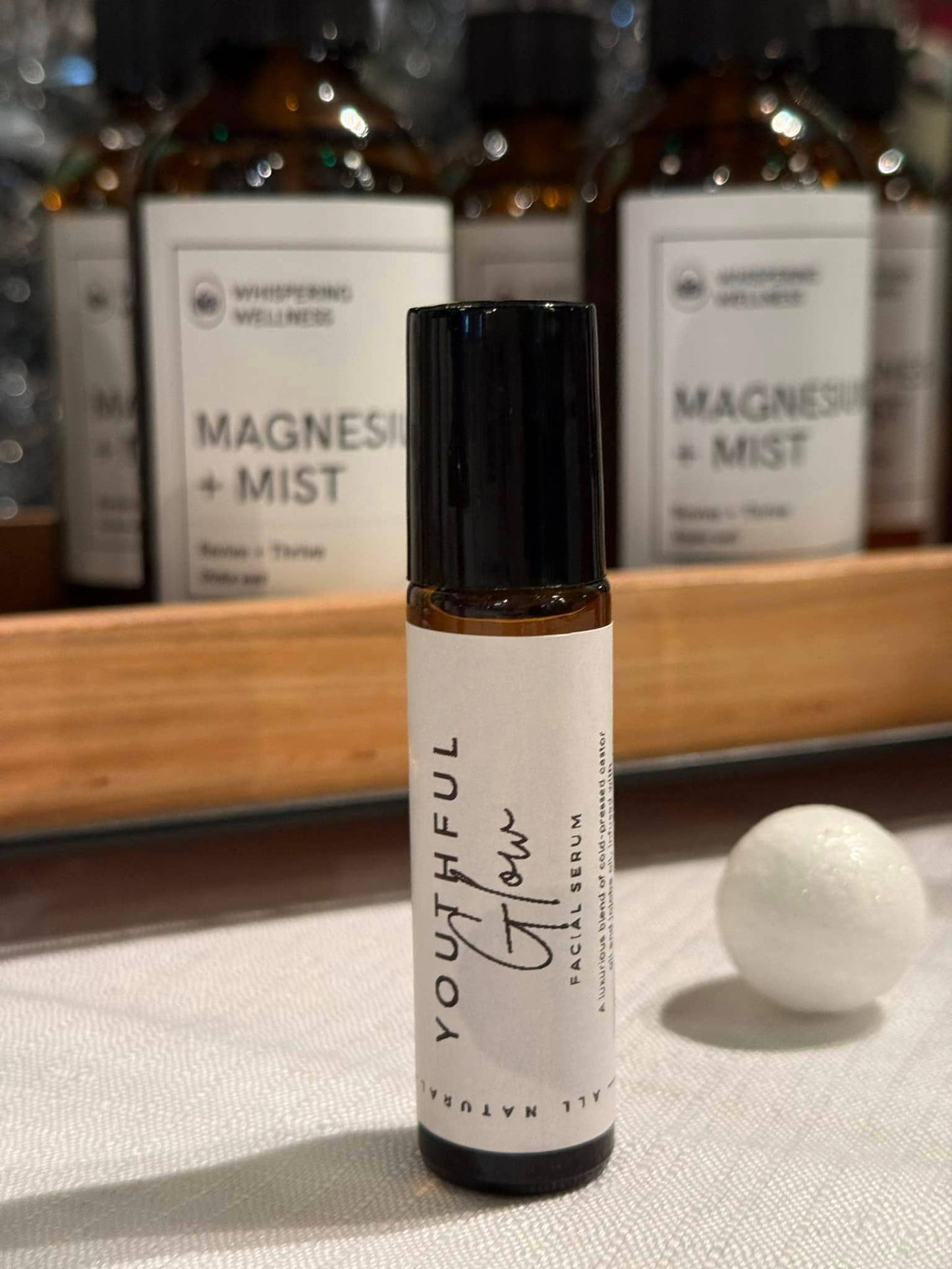 Whispering Wellness Co. - Youthful Glow Facial Serum Roller – Natural, Radiant Skin