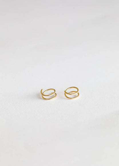JaxKelly - Minimalist - Spiral - Gold Earrings