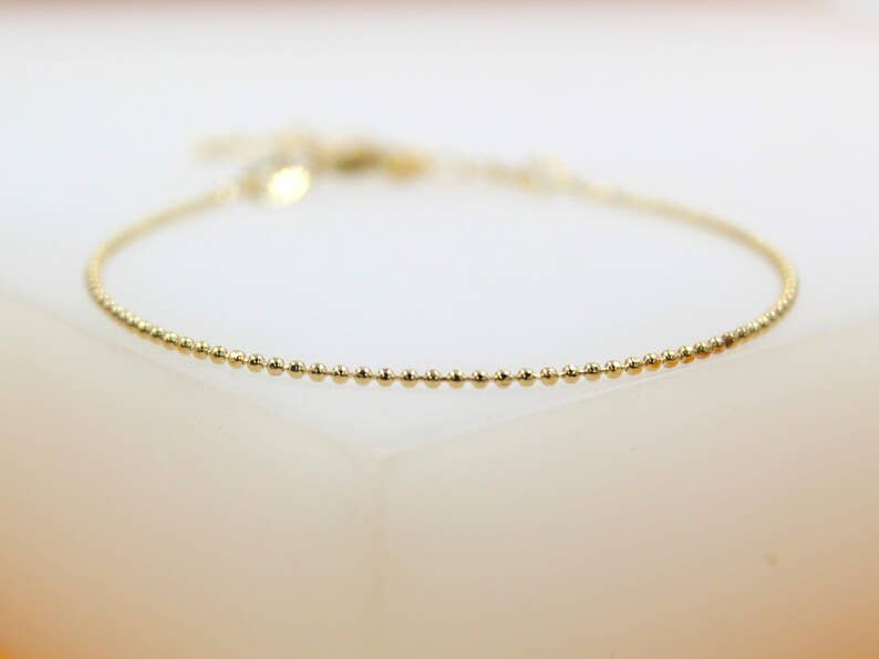 MIA Jewelry - 18K Gold Filled 1mm Ball Bracelet (I367)