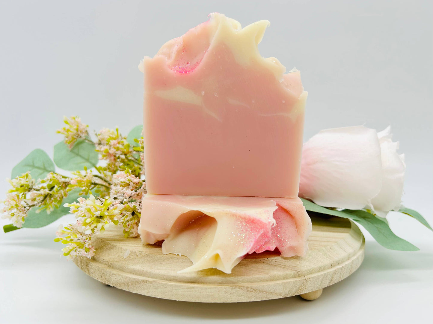 SARATOGA NATURAL BODY CARE LLC - Pink Berry Mimosa Handmade Soap Bar VEGAN COLD PROCESS