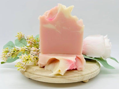 SARATOGA NATURAL BODY CARE LLC - Pink Berry Mimosa Handmade Soap Bar VEGAN COLD PROCESS