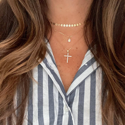 True by Kristy Jewelry - Cross Religious Cz Necklace Gold Filled
