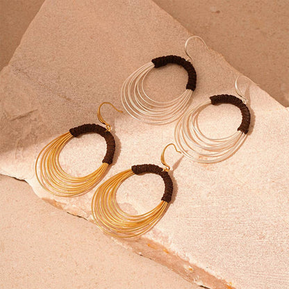 Dipped Shop - Personalised Solid-Colour Fabric-Wrapped Hoop Earrings DP26I640W