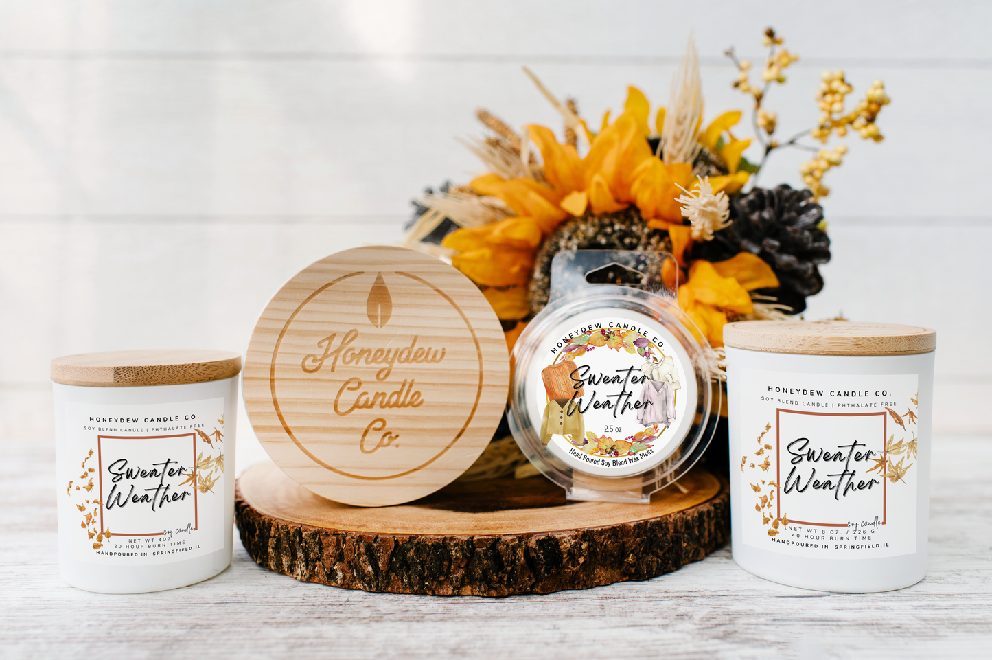 HC101 Honeydew Candle Co. - Sweater Weather 8 oz Candle