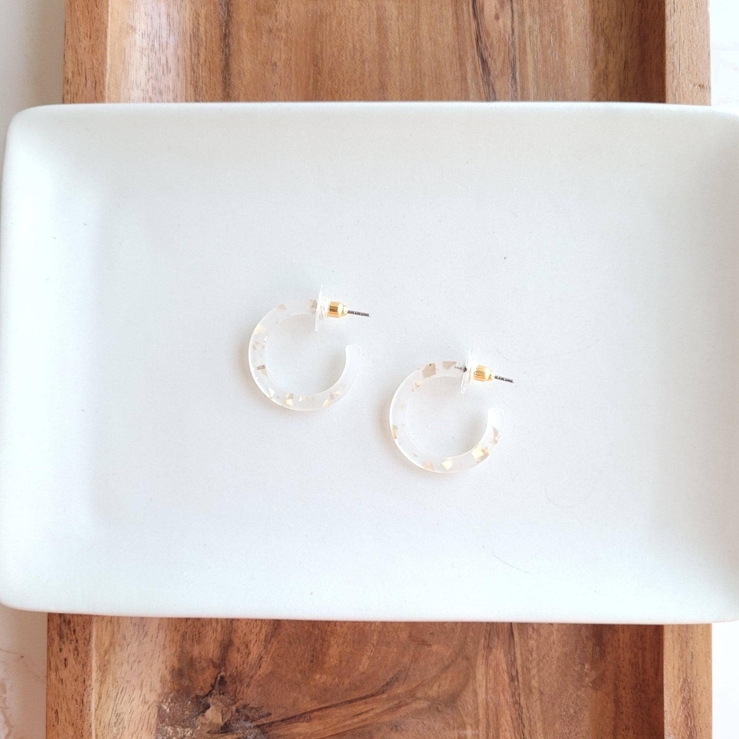 Spiffy & Splendid - Cam Mini Hoops - Gold Flake // Earrings, Gift