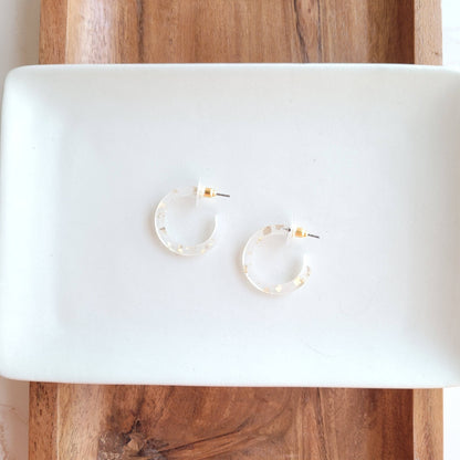 Spiffy & Splendid - Cam Mini Hoops - Gold Flake // Earrings, Gift