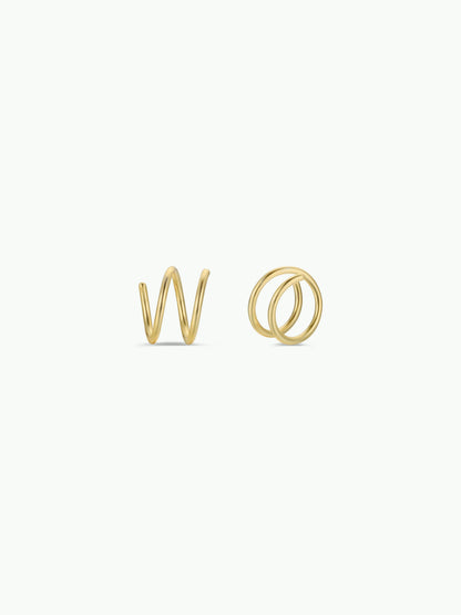 JaxKelly - Minimalist - Spiral - Gold Earrings