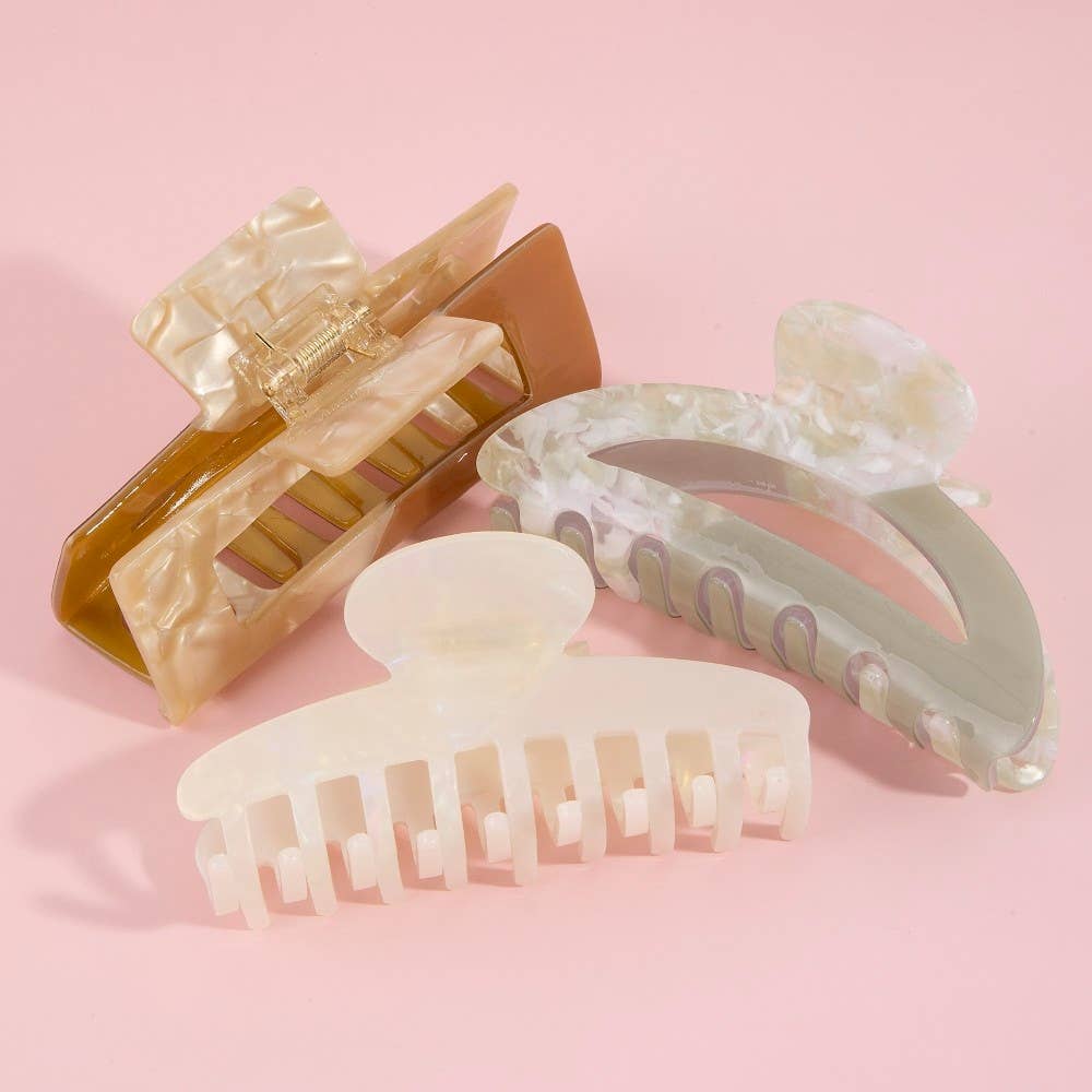 Anarchy Street - Acetate Three Piece Hair Claw Set
