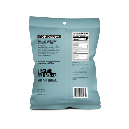 Pop Daddy Snacks - Flavored Popcorn - 2oz - Real White Cheddar