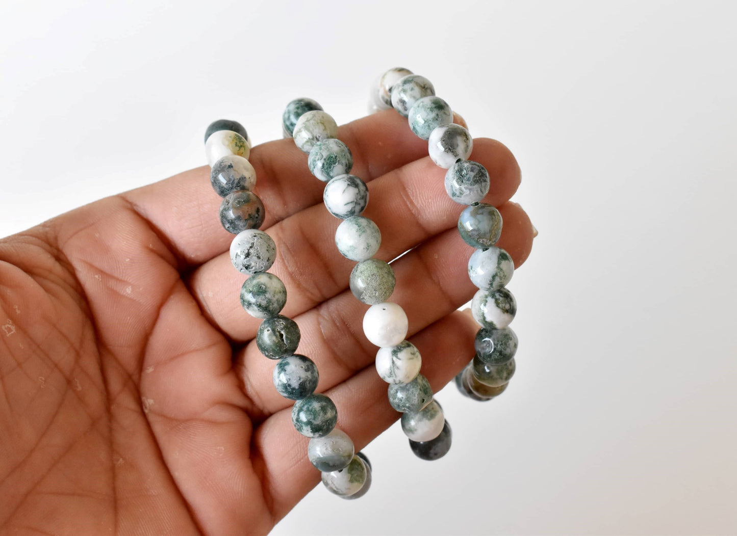 Soothing Crystals - Tree Agate Bracelet (Sense of Peace and Inner Tranquility)