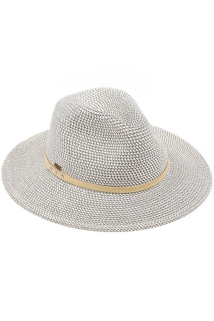 Hana - C.C Suede Band Trim Panama Sun Hat