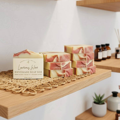 SARATOGA NATURAL BODY CARE LLC - Red Wine Handmade Soap Bar VEGAN COLD PROCESS