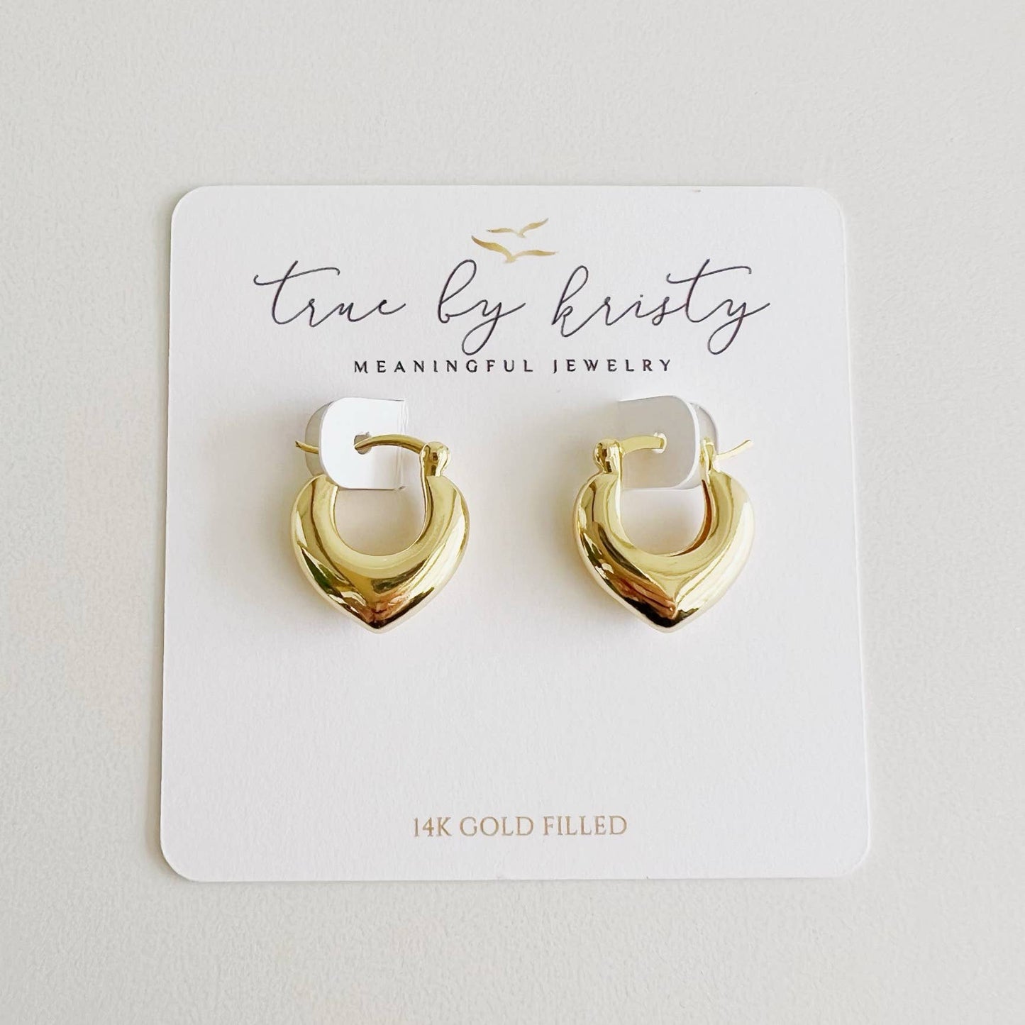 True by Kristy Jewelry - Heartthrob Hoops Earrings Gold Filled