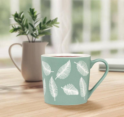 Abbott - Feathery Leaves Mug-Sage-3.5"H(13oz)
