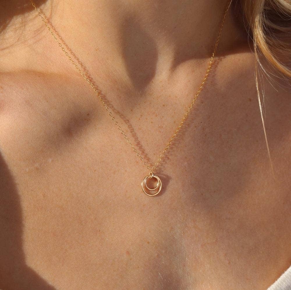 Token Jewelry - Eclipse Necklace in 14k Gold Fill or Sterling Silver 