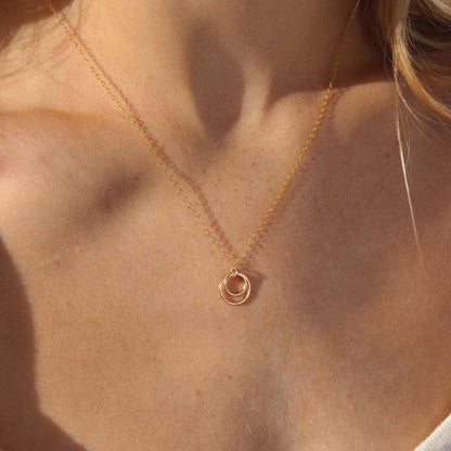 Token Jewelry - Eclipse Necklace in 14k Gold Fill or Sterling Silver 