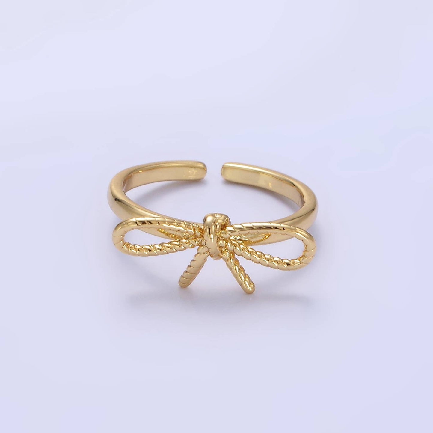 Aim Eternal - 14K Gold Filled Rope Ribbon Ring in Gold & Silver O980, O981