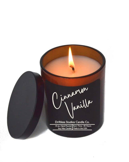 Driftless Studios - Cinnamon Vanilla Soy Candles - 10oz. Candle + Lid
